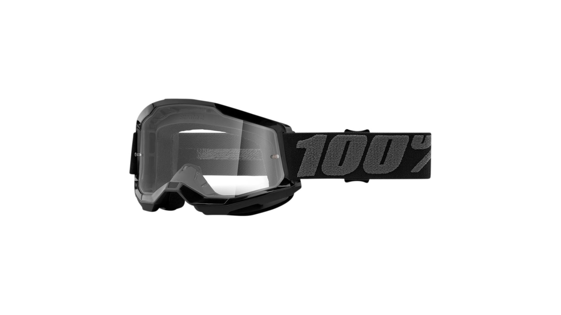 Очки 100% Strata 2 Goggle Black / Clear Lens (50027-00001)