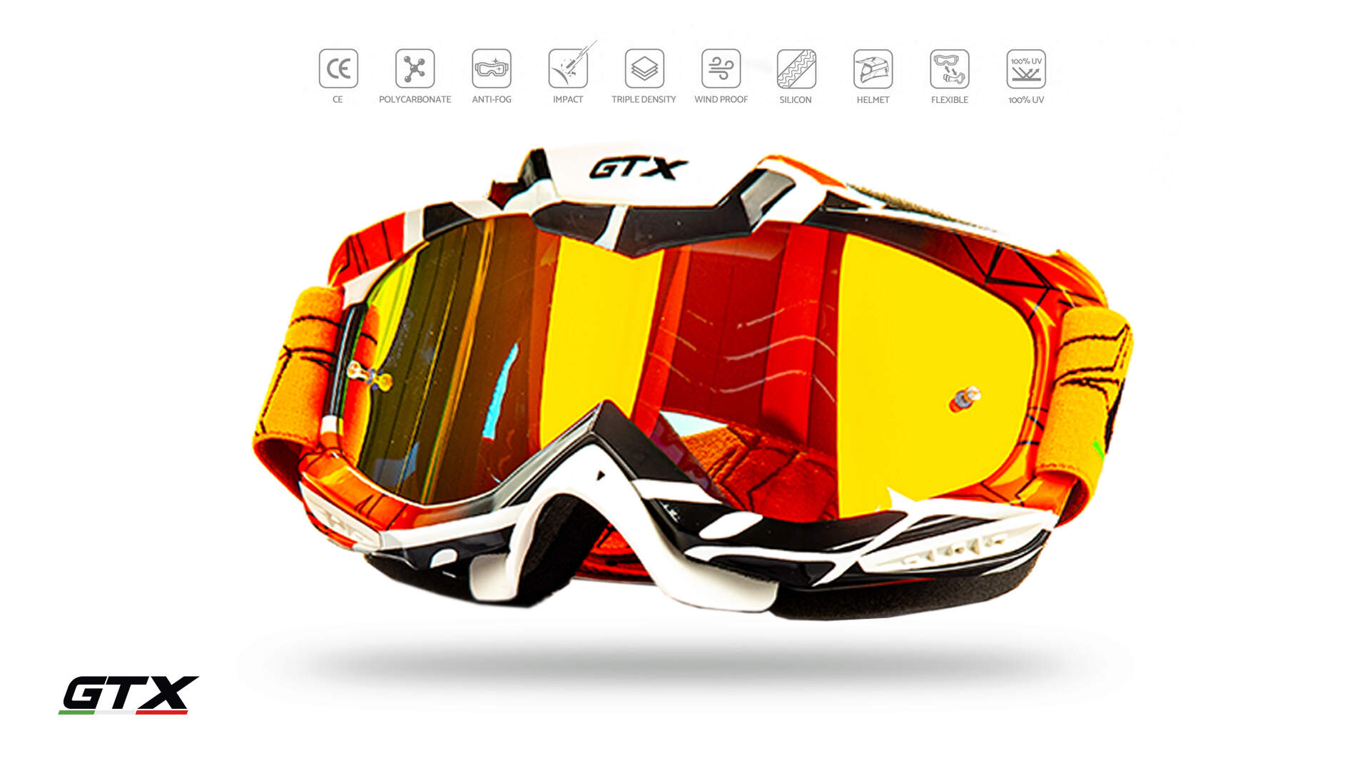 Очки для мотокросса Nenki mirr/red