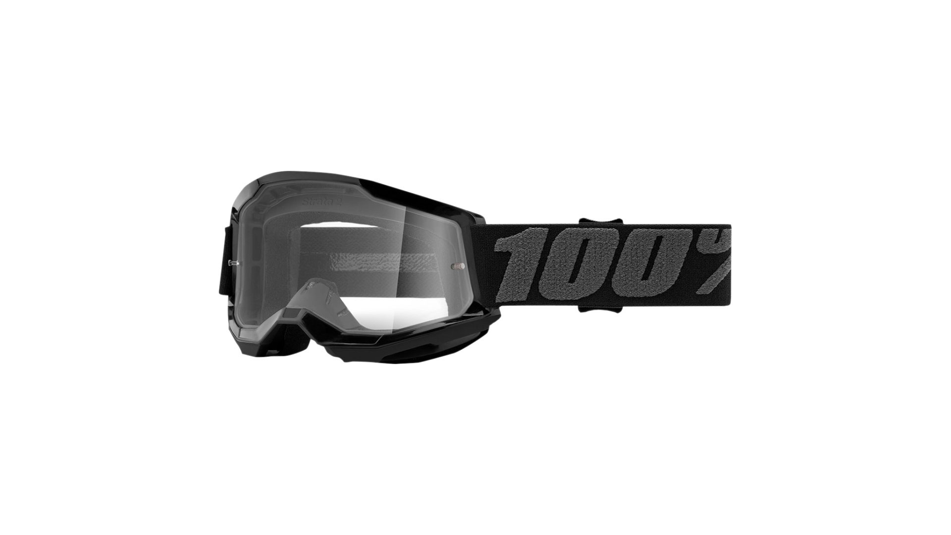 Очки подростковые 100% Strata 2 Junior Goggle Black / Clear Lens (50031-00001)