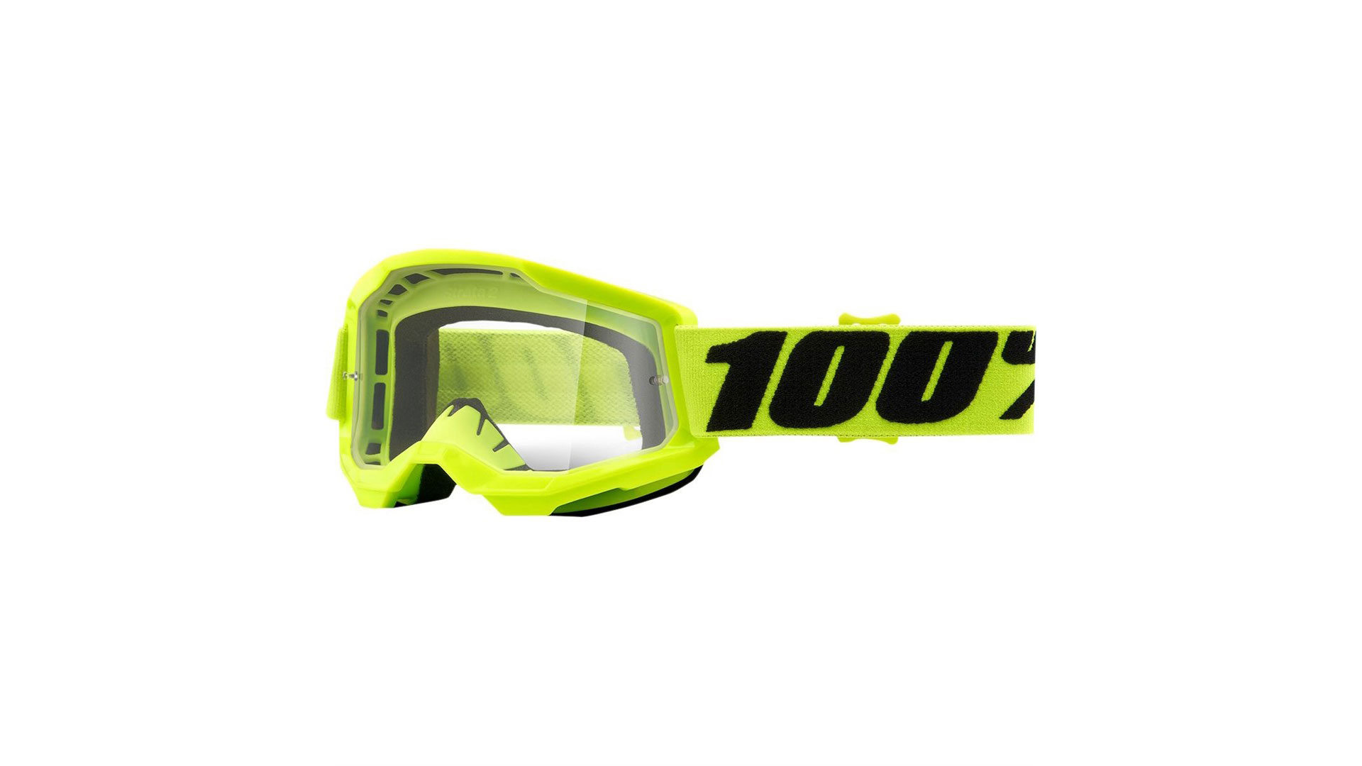 Очки подростковые 100% Strata 2 Junior Goggle Fluo Yellow / Clear Lens (50031-00003)