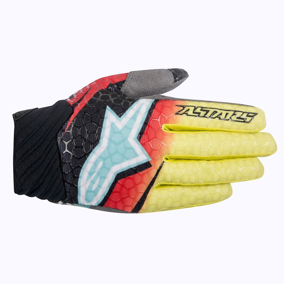 Мотоперчатки TECHSTAR VENOM красно-желто-черный, 351, XXL