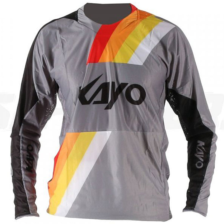 Футболка для мотокросса KAYO серая/черная XXXL