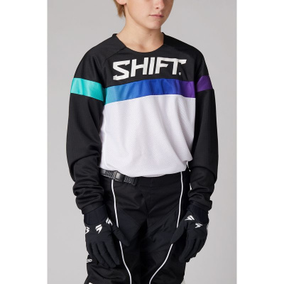 Мотоджерси подростковая Shift White Label Ultra Youth Jersey White/Ultraviolet, YM, 2021 (26385-476-YM)