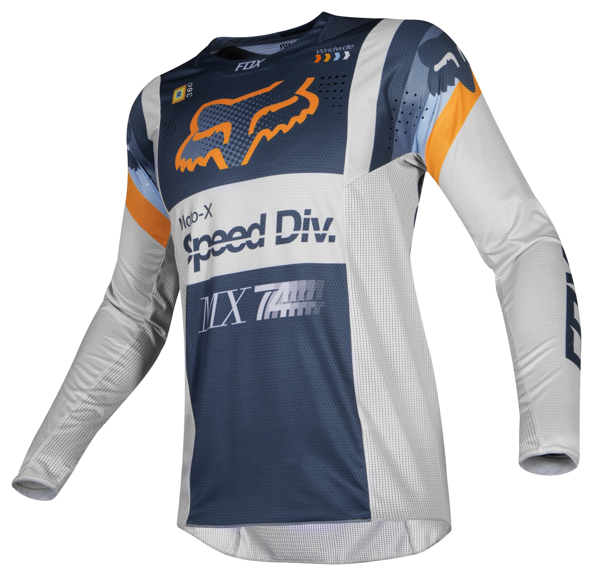 Футболка для мотокросса FOX 360 Murc серая/синяя XL