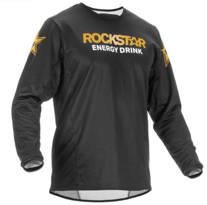 Джерси FLY RACING KINETIC ROCKSTAR (2022) Чёрный/золотой, размер XXL