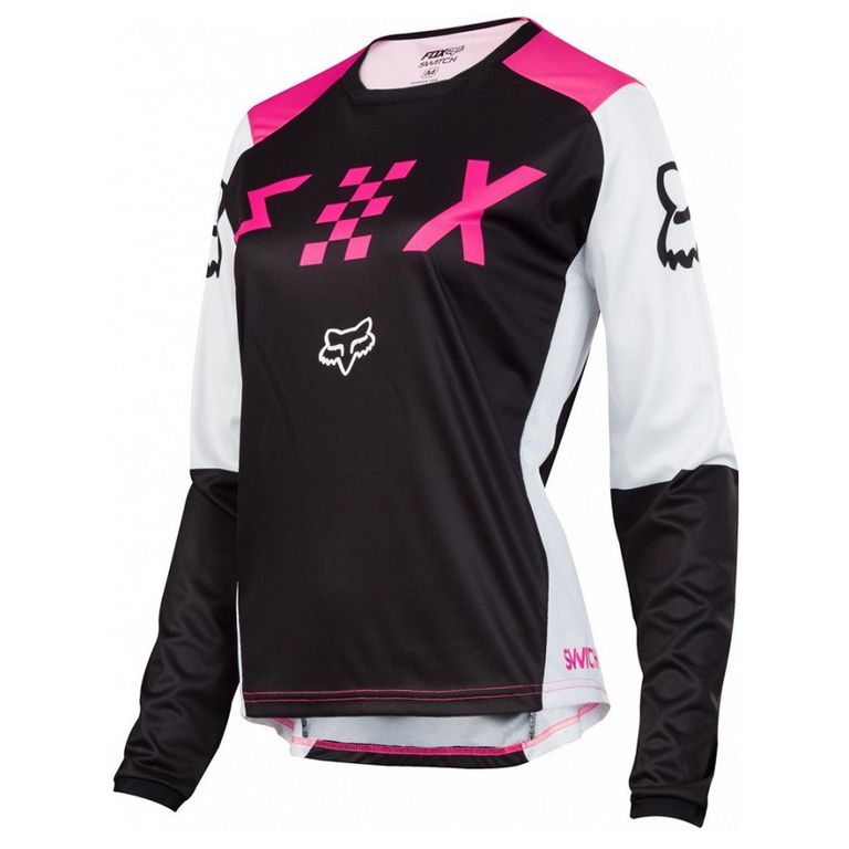 Мотоджерси женская Fox Switch Womens Jersey черное / розовое XL (19465-285-XL)