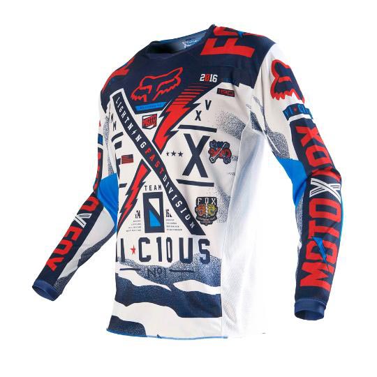 Мотоджерси Fox 180 Vicious Jersey синее / белое L