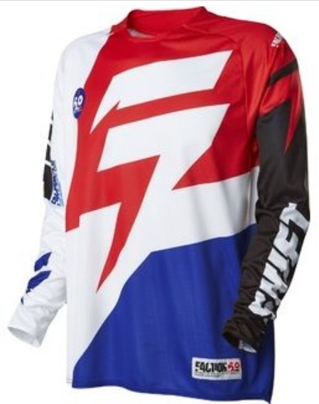 Мотоджерси Shift Faction Jersey белое / красное L