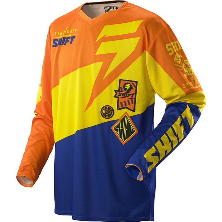 Мотоджерси Shift Faction Slate Jersey оранжевое / синие L