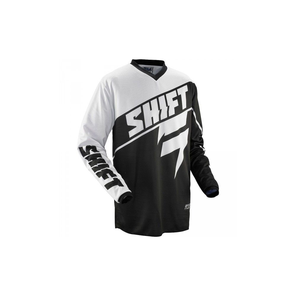Мотоджерси подростковая Shift Assault Youth Jersey черное / белое M (14599-018-M)