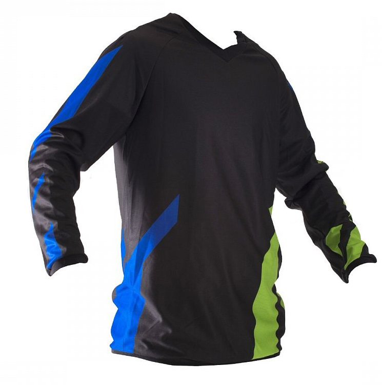 Футболка для мотокросса ATAKI Strike синяя/зеленая L
