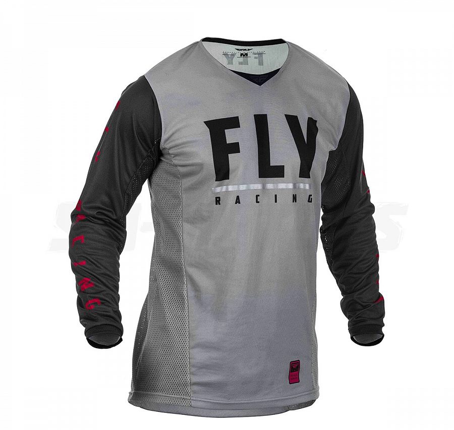 Футболка для мотокросса FLY RACING PATROL серая/черная (2020)  XL