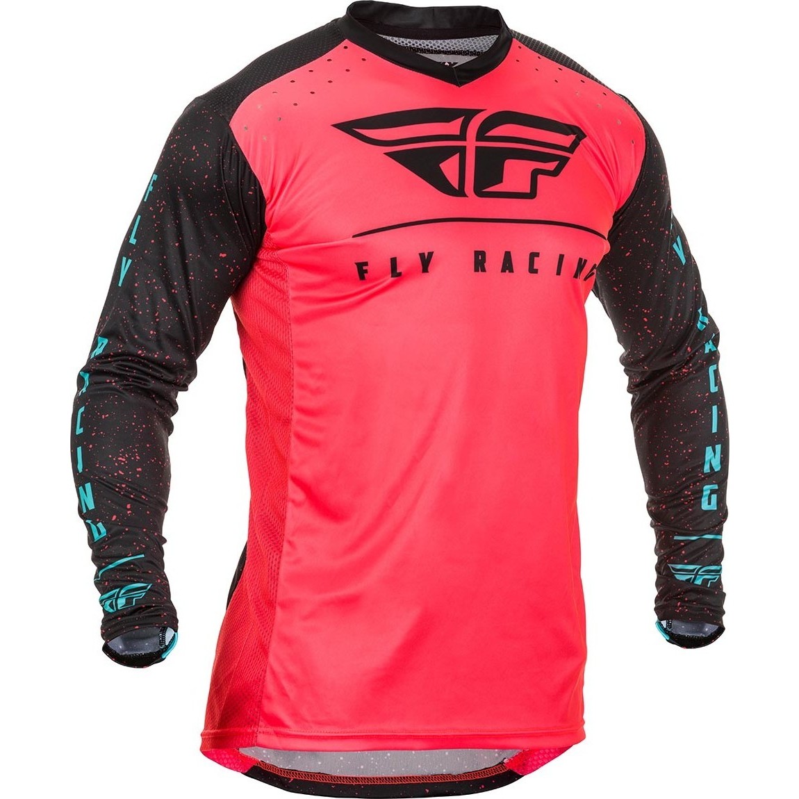 Футболка для мотокросса FLY RACING LITE HYDROGEN розовая/черная/синяя (2020)  M