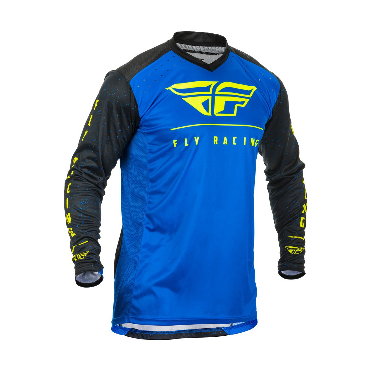 Футболка для мотокросса FLY RACING LITE HYDROGEN синяя/черная/Hi-Vis желтая (2020)   S