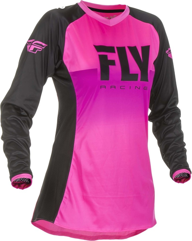 Футболка для мотокросса женская FLY RACING WOMEN'S LITE розовая/черная (2020)  M