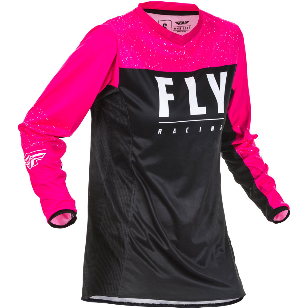 Футболка для мотокросса женская FLY RACING WOMEN'S LITE розовая/черная (детская) (2020)      YS