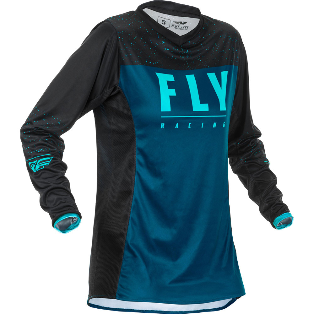 Футболка для мотокросса женская FLY RACING WOMEN'S LITE синяя/голубая/черная (2020)  M