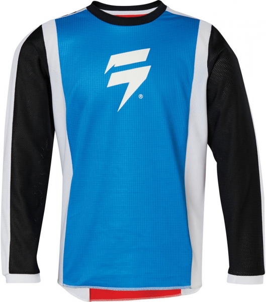 Мотоджерси подростковая Shift Whit3 Race 2 Youth Jersey белое / красное / синее M (24166-574-M)