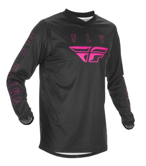 Джерси FLY RACING F-16 черная/розовая 2021 S