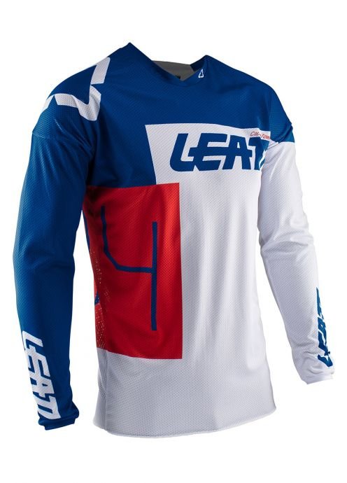 Мотоджерси Leatt GPX 4.5 Lite Jersey белое / синее M (5020001291)