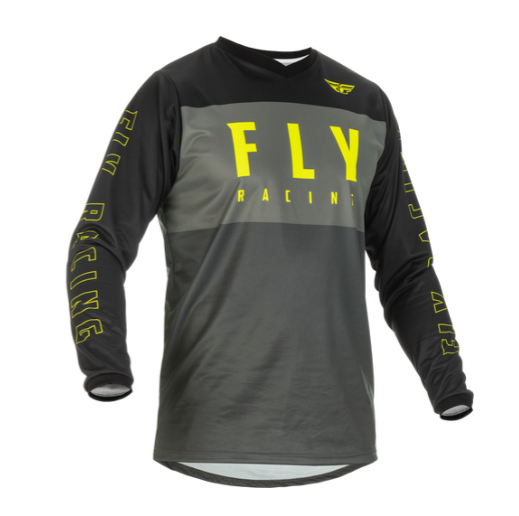Джерси Fly Racing F-16 (2022) серый/черный/Hi-Vis желтый, XL