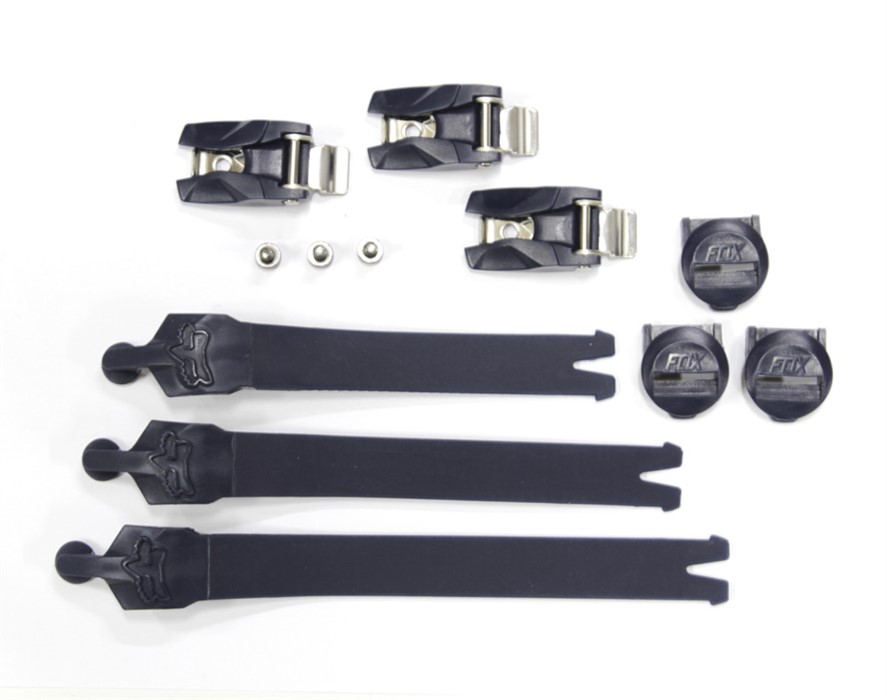 Стрепы к мотоботам Fox Comp Strap/Pass/Buckle Kit (Black/Yellow, OS, 2021 (27350-019-OS))