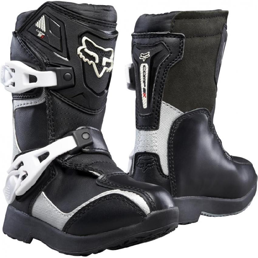 Мотоботы детские Fox Comp 5 Kids Boot Black/Silver 11 (05014-464-11)