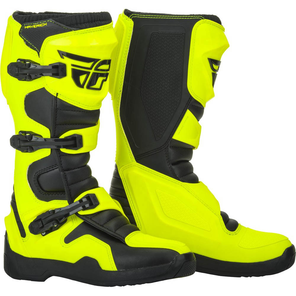 Мотоботы FLY RACING MAVERIK черные/Hi-Vis желтые  9