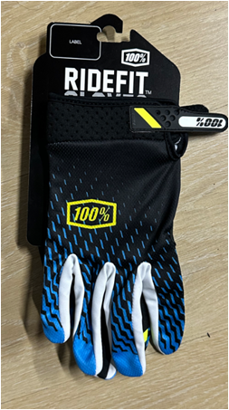 Мотоперчатки 100% Черный/Синий Размер S