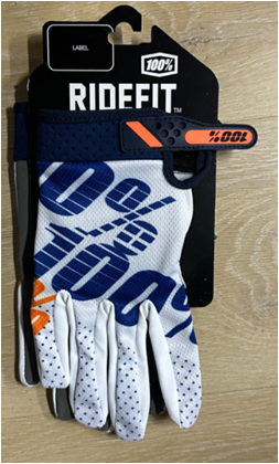 Мотоперчатки 100% Белый/Синий Размер XXL