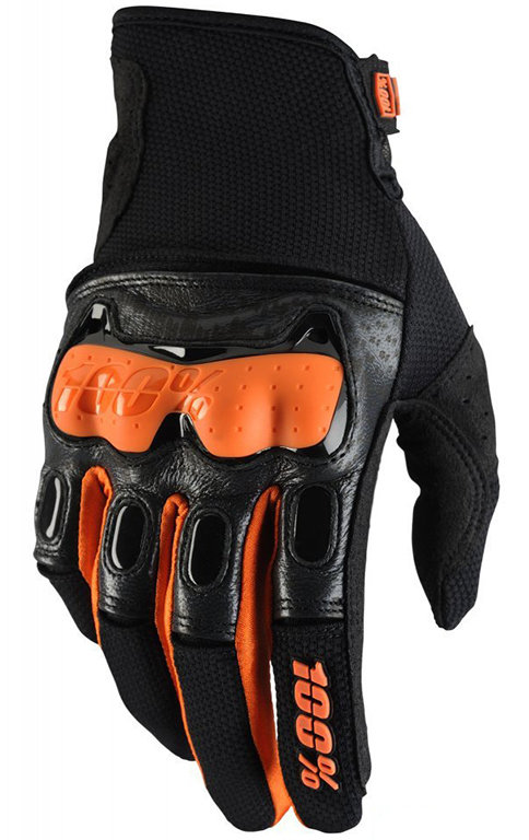 Мотоперчатки 100% Derestricted Glove Black/Orange M (10007-054-11)