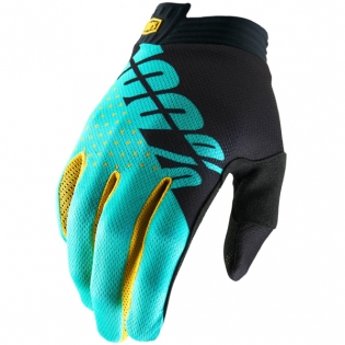 Мотоперчатки 100% ITrack Glove Black/Aqua L (10015-215-12)