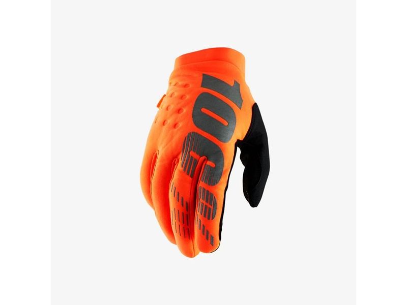 Мотоперчатки 100% Brisker Glove Fluo Orange/Black, S, 2020 (10016-260-10)