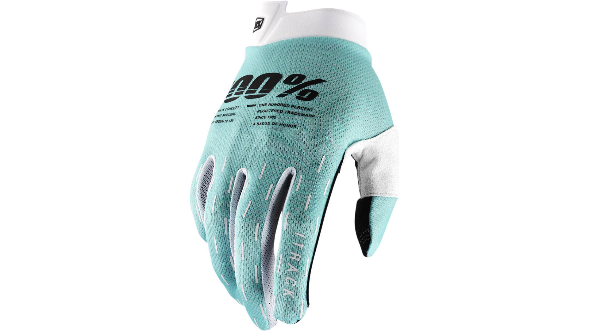 Мотоперчатки 100% ITrack Glove (Aqua, M, 2022 (10008-00001))
