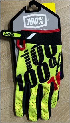 Мотоперчатки 100% Салатовый/Черный Размер M