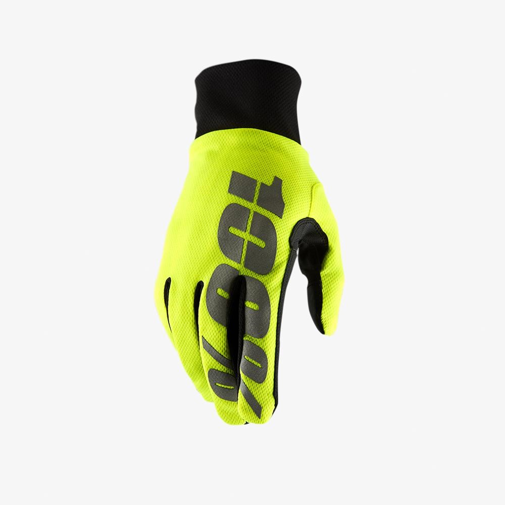 Мотоперчатки 100% Hydromatic Waterproof Glove (Neon Yellow, L, 2021 (10011-004-12))