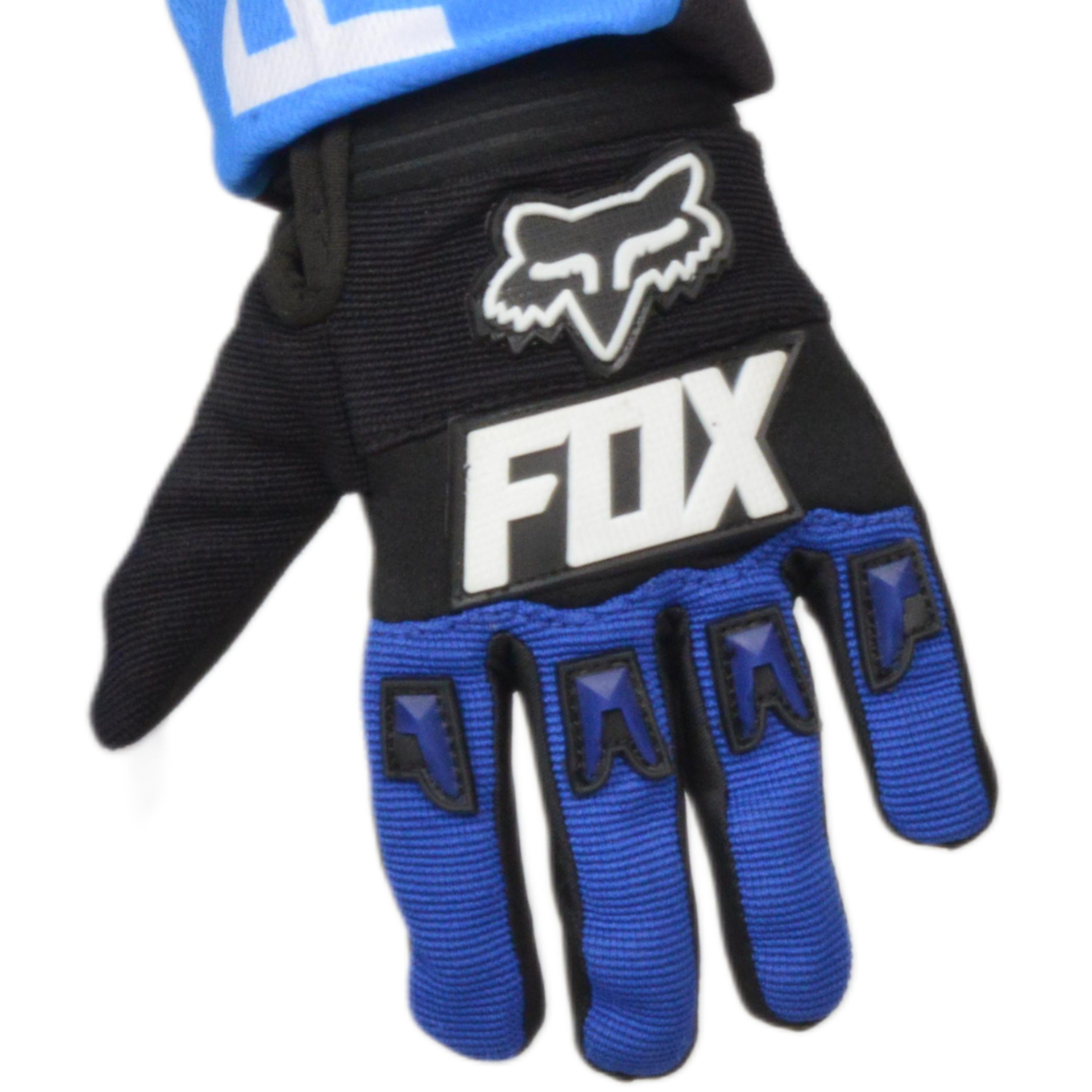 Перчатки мото (детские) FOX №3 Black/Blue (17 см/10-11 лет) мотокросс