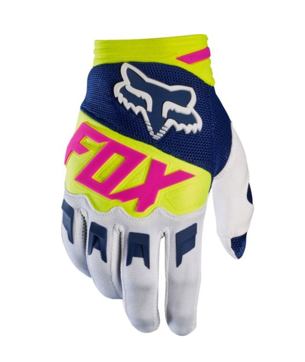 Перчатки Fox Dirtpow yellow/blue/white XL
