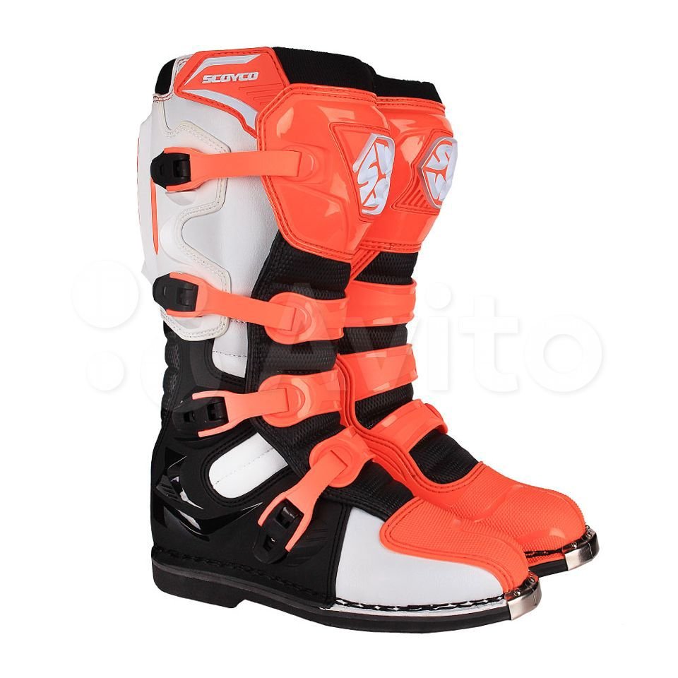 Мотоботы Scoyco MBM006 высокие оранжевые 40