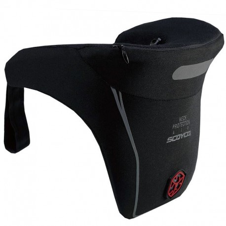 Защита шеи мотоциклиста с молнией N04 черная Scoyco