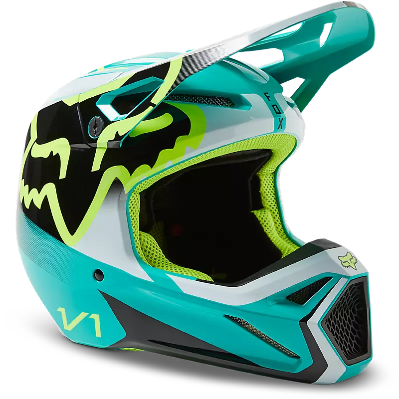 Мотошлем Fox V1 Leed Helmet (Teal, S, 2023 (29657-176-S))