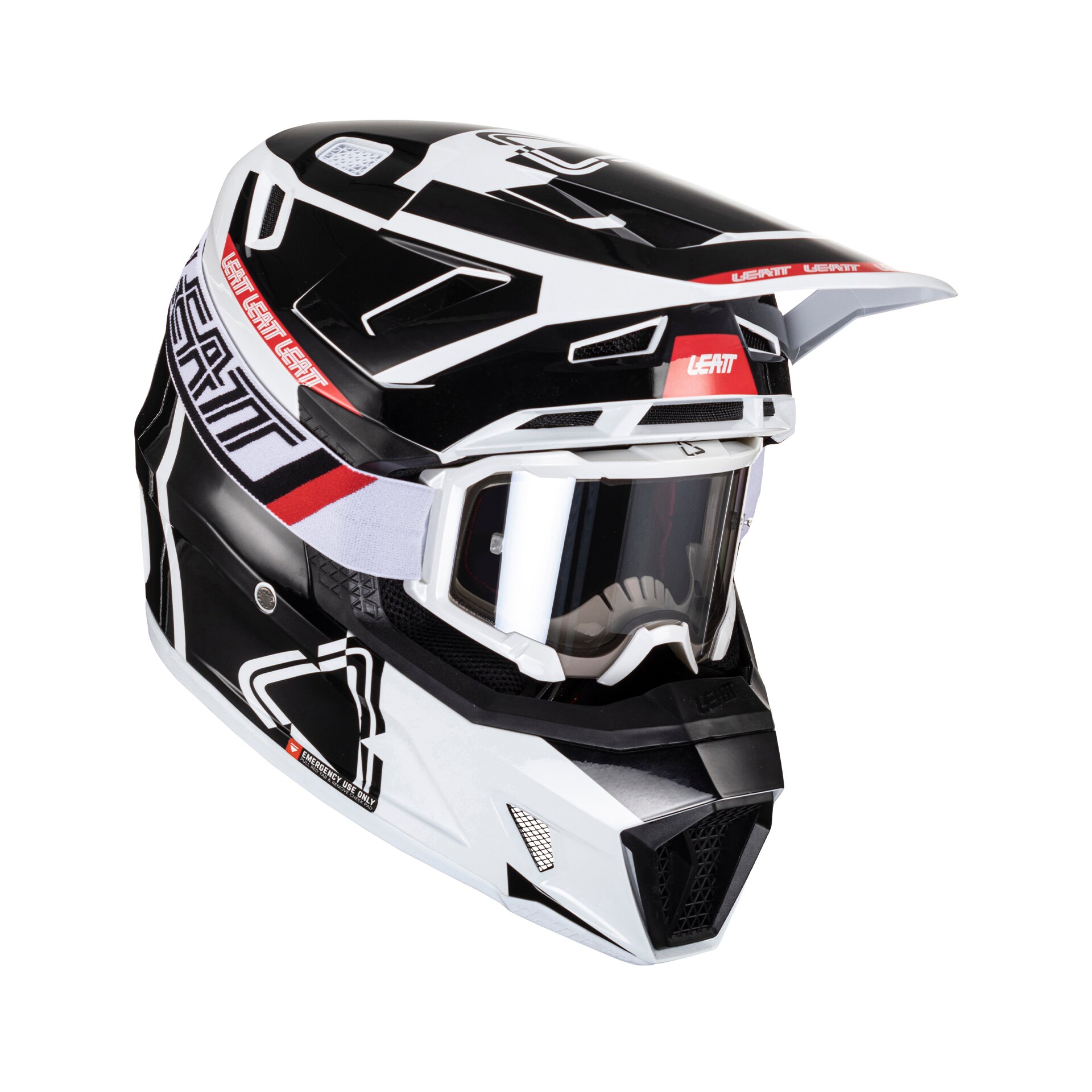 Мотошлем Leatt Moto 7.5 Helmet Kit (Black/White, L, 2024 (1024060243))