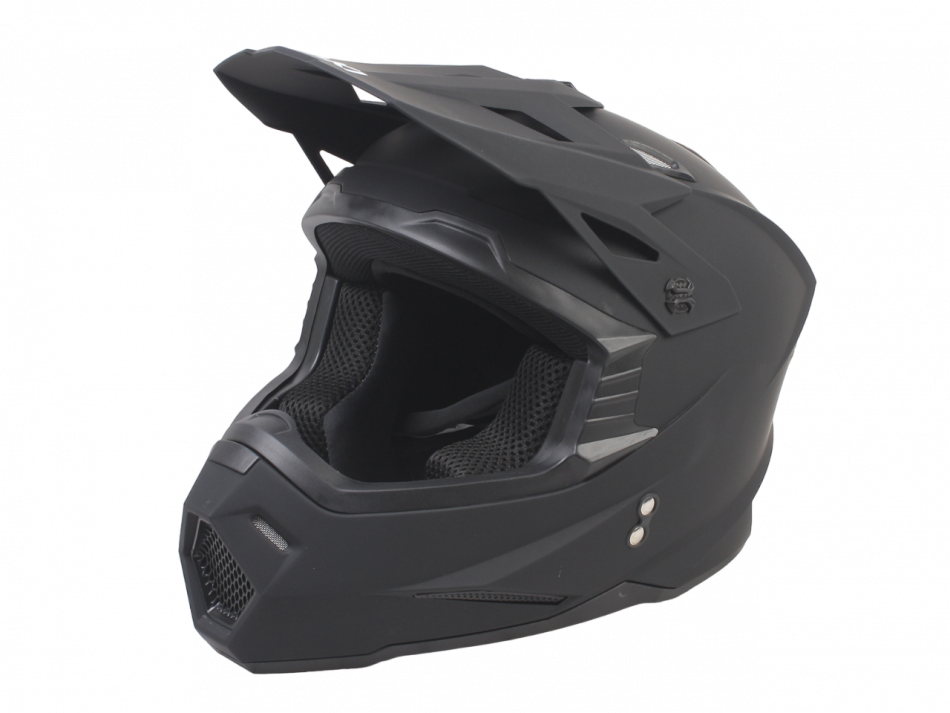 Шлем кроссовый ATAKI JK801 Solid (черный матовый, M)