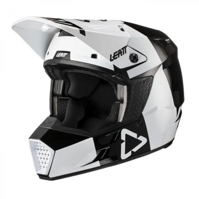 Мотошлем Leatt Moto 3.5 Helmet Black/White, L, 2021 (1021000243)