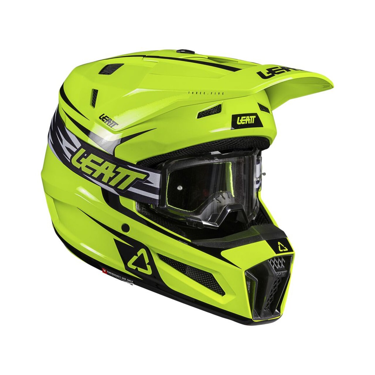 Мотошлем подростковый Leatt Moto 3.5 Helmet Kit (Neon Yellow, M, 2026 (1026001052))