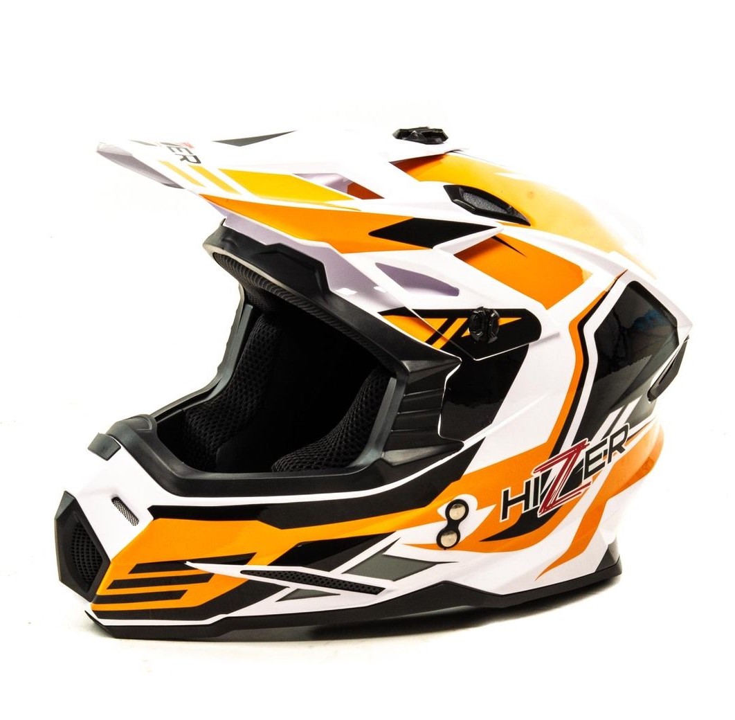 Шлем мото кроссовый HIZER J6801 №7 (S) neon yellow