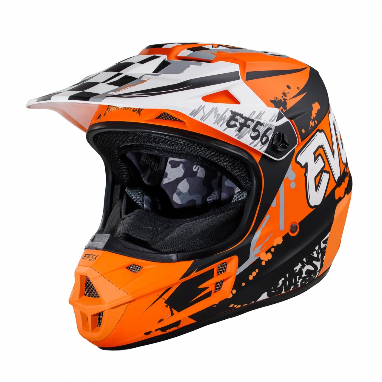 Шлем Base MX Оранжевый/Черный матовый ABC (M)