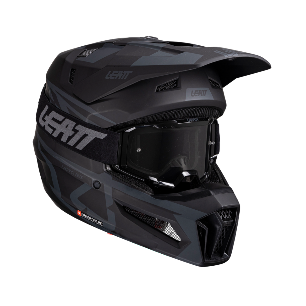 Мотошлем Leatt Moto 3.5 Helmet Kit (Stealth, M, 2025 )