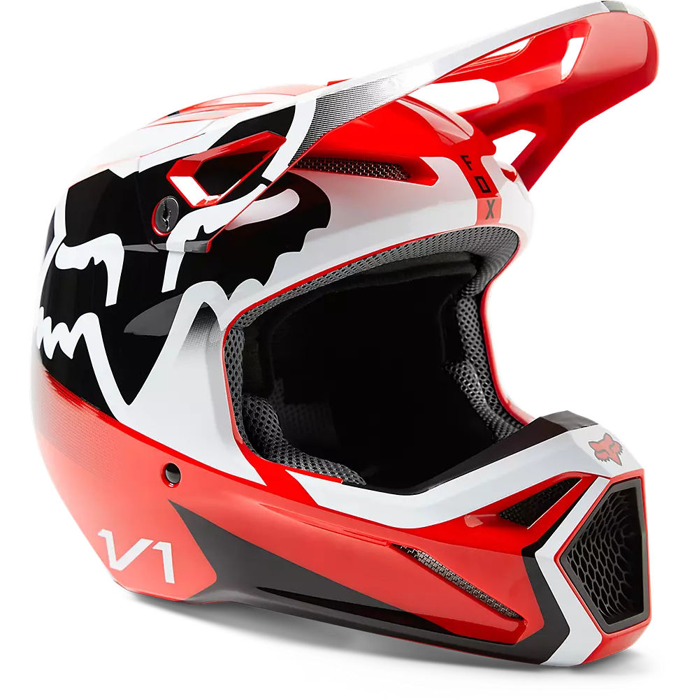 Мотошлем Fox V1 Leed Helmet (Flow Red, L, 2023 (29657-110-L))