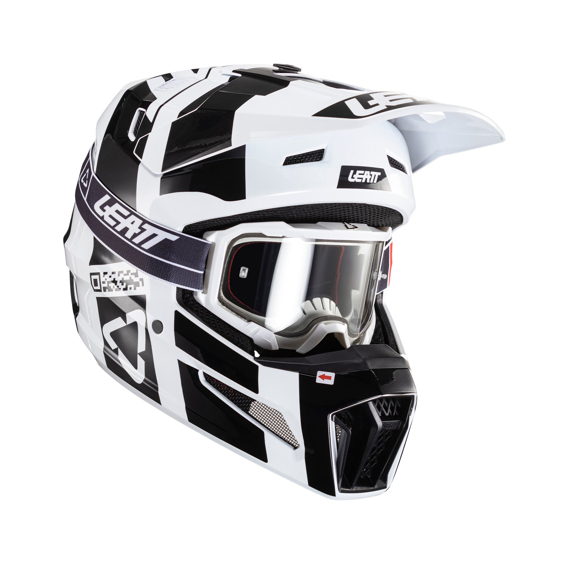 Мотошлем Leatt Moto 3.5 Helmet Kit (Black/White, XL, 2024 (1024060384))